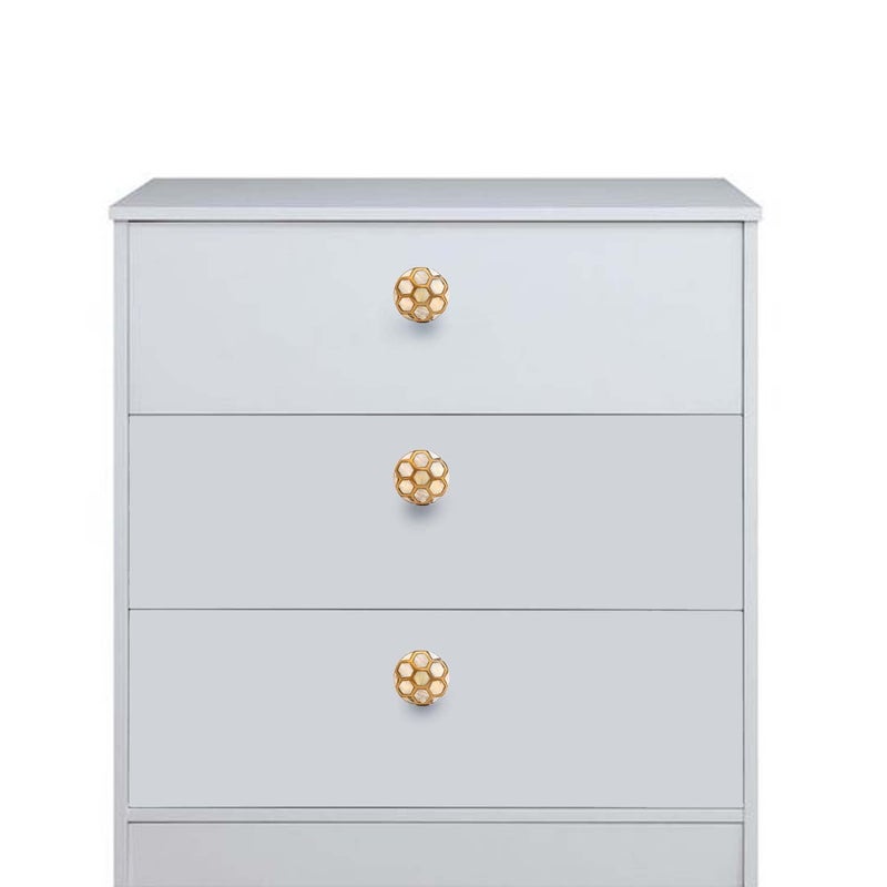 Perilla Home Set of 4 Premium Mother of Pearl Decorative Drawer Knobs - Gold Embroidered Vintage Kitchen Cabinet Handles Hardware Cupboard Door Unique Dresser Pulls Brass Round Knobs (Design-3) - Image 2